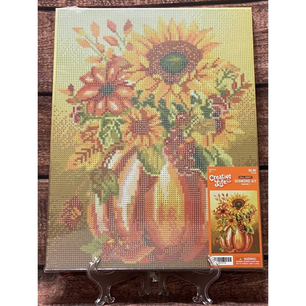 Autumn Pumpkin Flower Arrangement Diamond Painting Kit Hobby Lobby New
